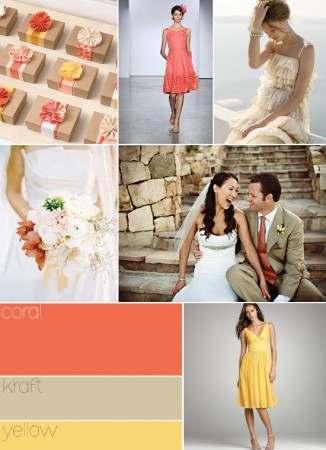 Color Inspiration #9 – Coral, Kraft and Yellow